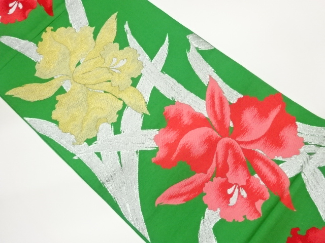 カトレア模様織出し袋帯